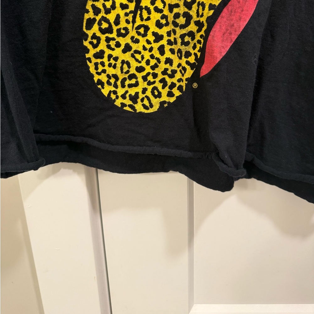 The Rolling Stones Black Crop Graphic Tee - Picture 3 of 6